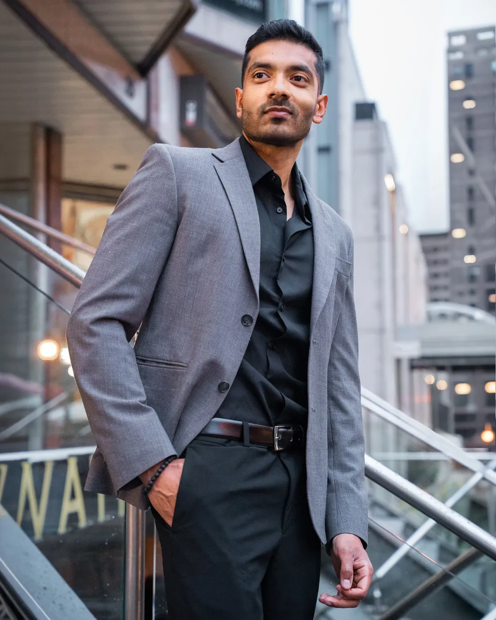 Modern Gent client, photographed in a real place from his own life
