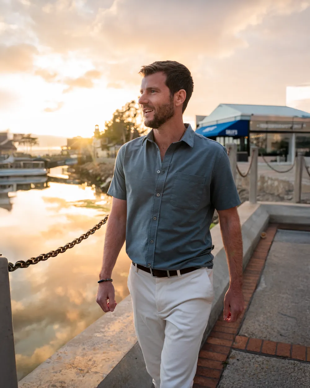 Modern Gent client, photographed in a real place from his own life